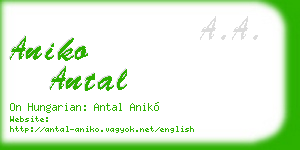 aniko antal business card
